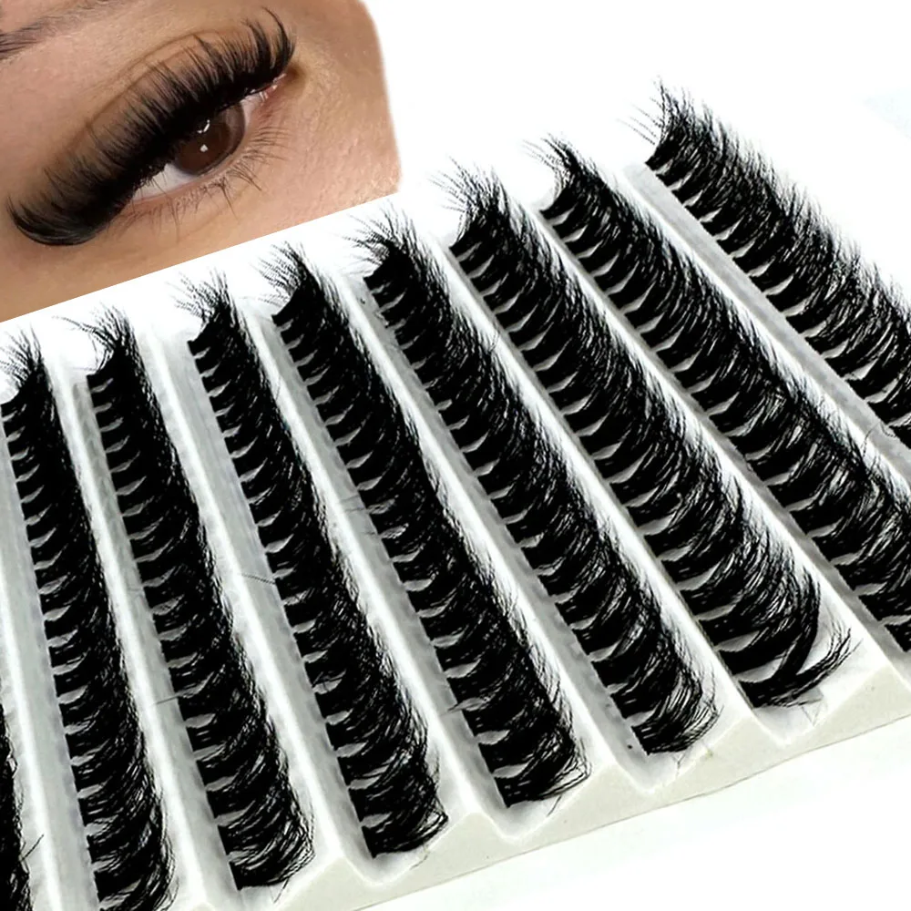 NEW 3D Fluffy Mink Eyelashes 200Bundles Natural Eyelash extension 3D Russia Individual Eyelash Cluster Makeup Tools Lashes Cilia