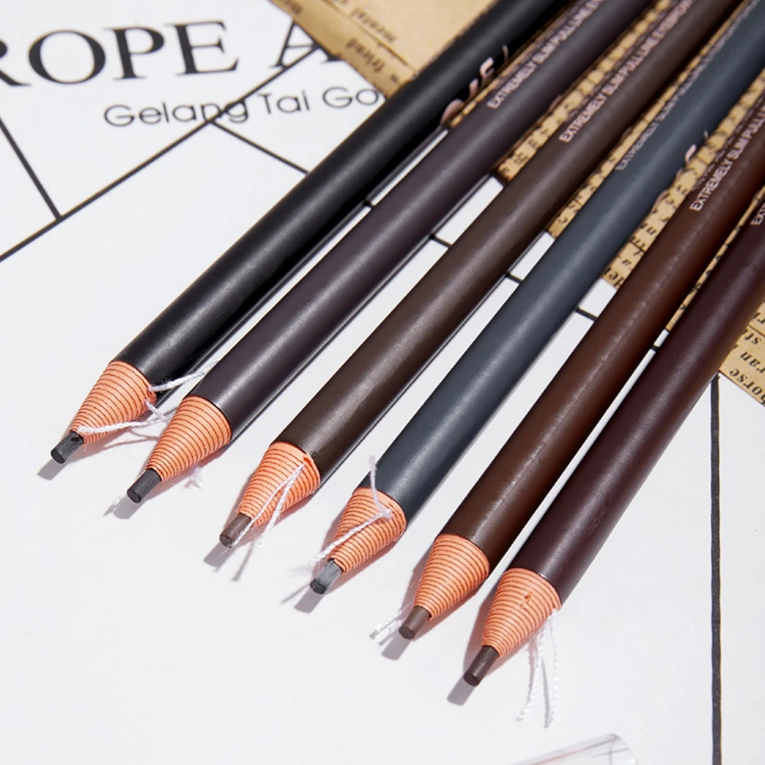 3PCS high-quality 2mm ultra-fine wire eyebrow pencil with precision carving, quick drawing, smooth and waterproof makeup pen