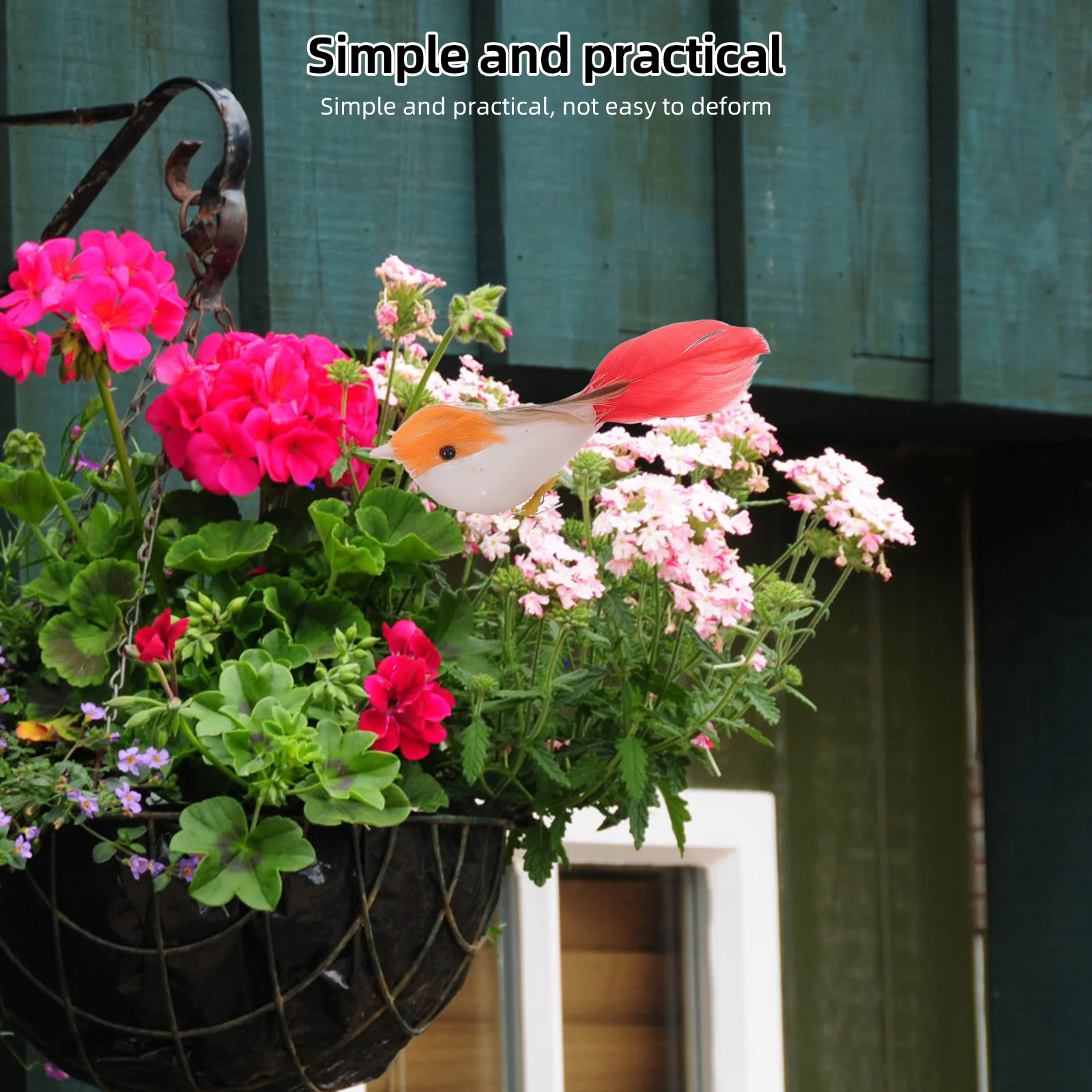 

24Pcs Artificial Colorful Plume Birds Wire Binding for Garden Floral Decoration Realistic Small Foam Birds for Crafts Party