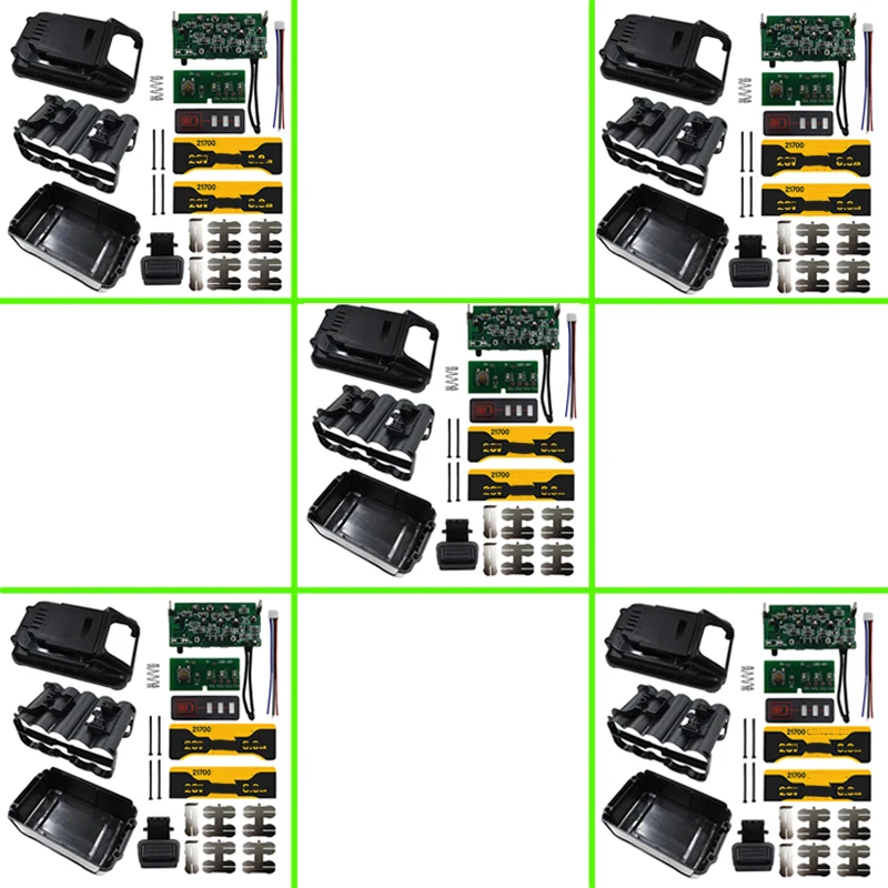 DCB200 10*21700 akumulator litowo-jonowy obudowa z tworzywa sztucznego płytka obwód ochronny ładowania PCB do Dewalt 18V 20V 8Ah litowa skrzynka