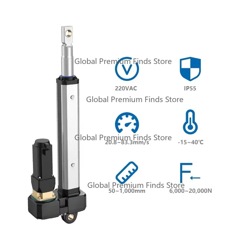 20000 Newton Industrial Linear Actuator | 380V IP55 Protection 100% Cycle 350mm/480mm Stroke