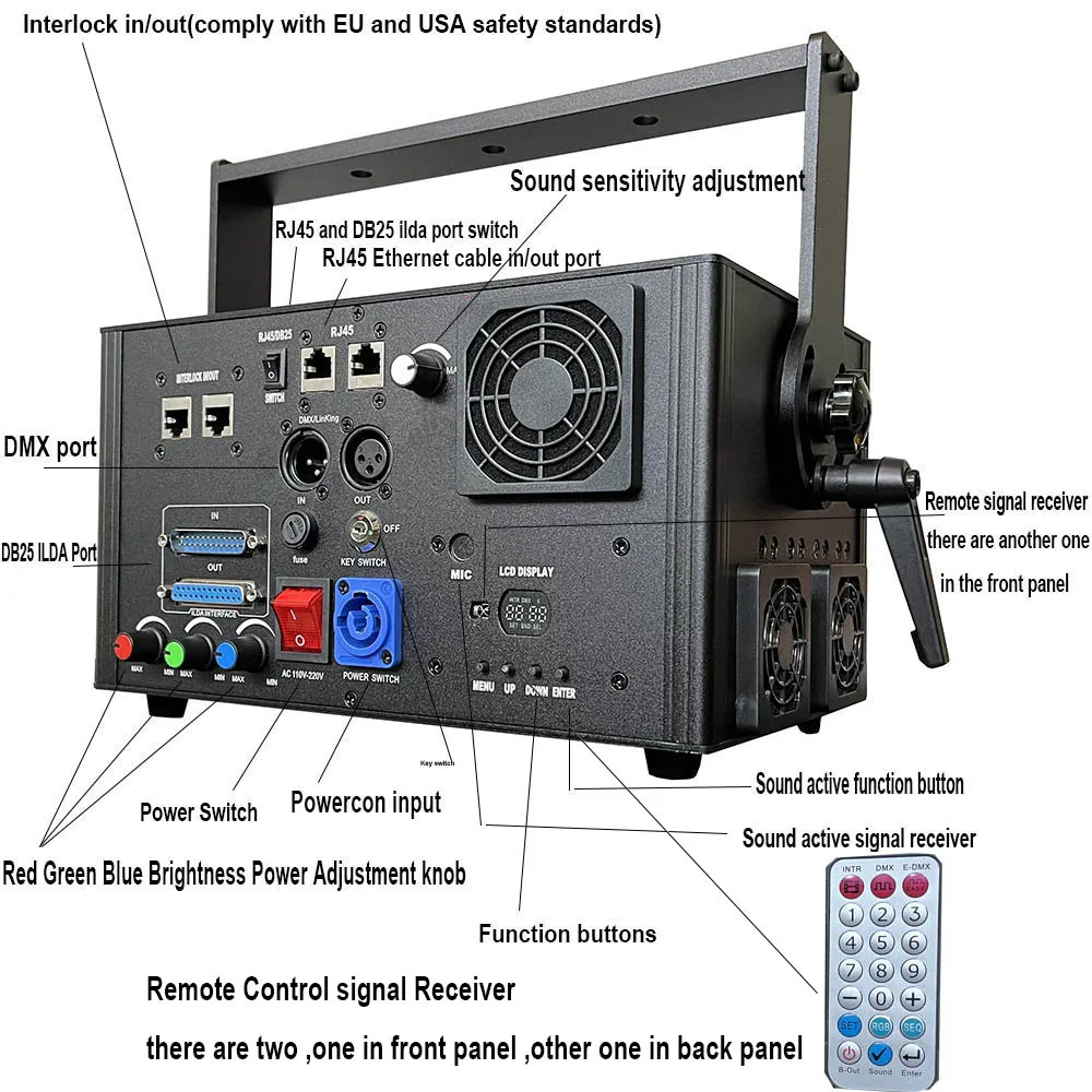 Android App 3W 5W 8W 10W Palco Discoteca Remoto Rgb Laser Show Projetor Luz Equipamento Ilda Dmx