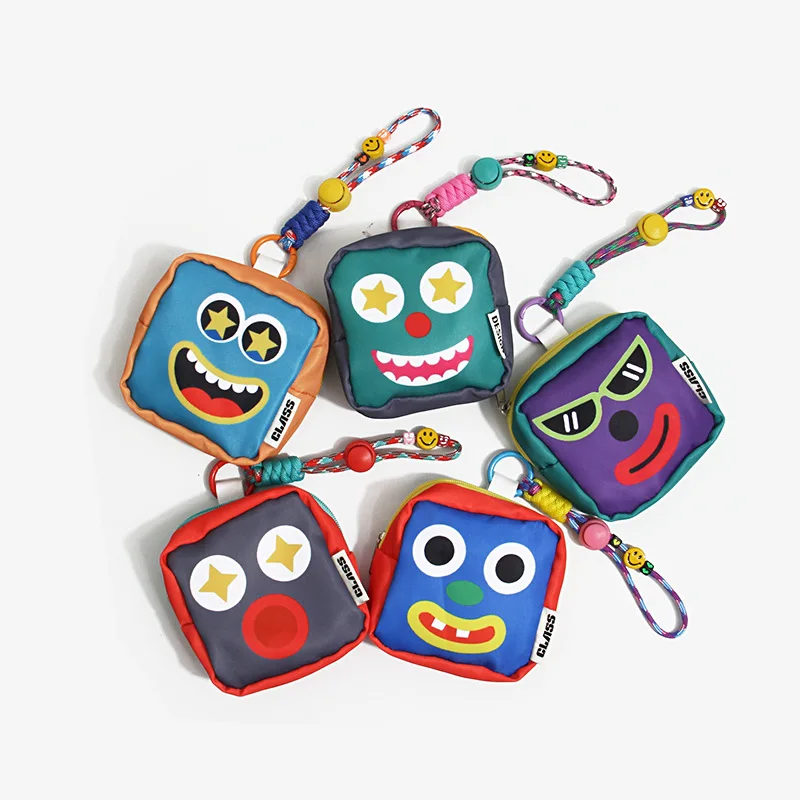 Creative Cartoon Coin Purse Portable  Hanging Bag Universal Mobile Phone Case Convenient Anti-Loss Keychain for Men And W...