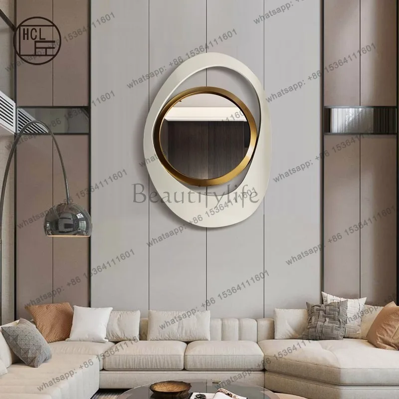 Living Room Frame Decorative Mirrors Round Wall Luxury Cool Aesthetic Make Up Mirror Cozy Infinity Espejos Para Pared Room Decor