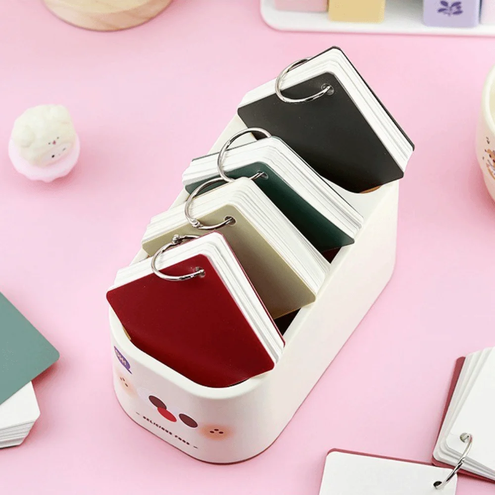 Portable Pocket Memo Pads with Ring 80 Sheets Blank Study Notepads Loose Leaf Loose Leaf Notepad for Memory Learning Studying