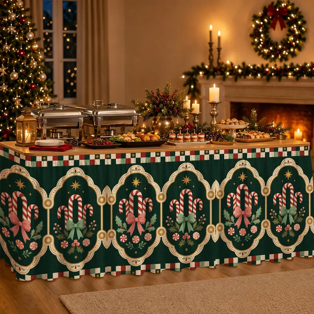 2D Flat tablecover (1pc) - Chain Medals Crutch Candy Garden Tablecloth, for the dining table