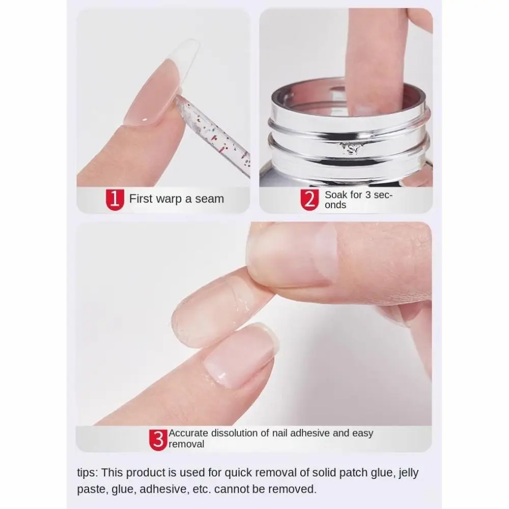 جديد 80 مللي مزيل الصمغ الأظافر اضغط على الإسفنج مزيل طلاء الأظافر قابلة لإعادة الاستخدام إزالة ارتداء درع مزيل الحل اضغط على الأظافر