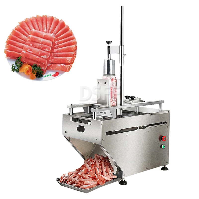 Frozen Meat Roll Cutting Machine For Lamb Beef Chicken Bacon