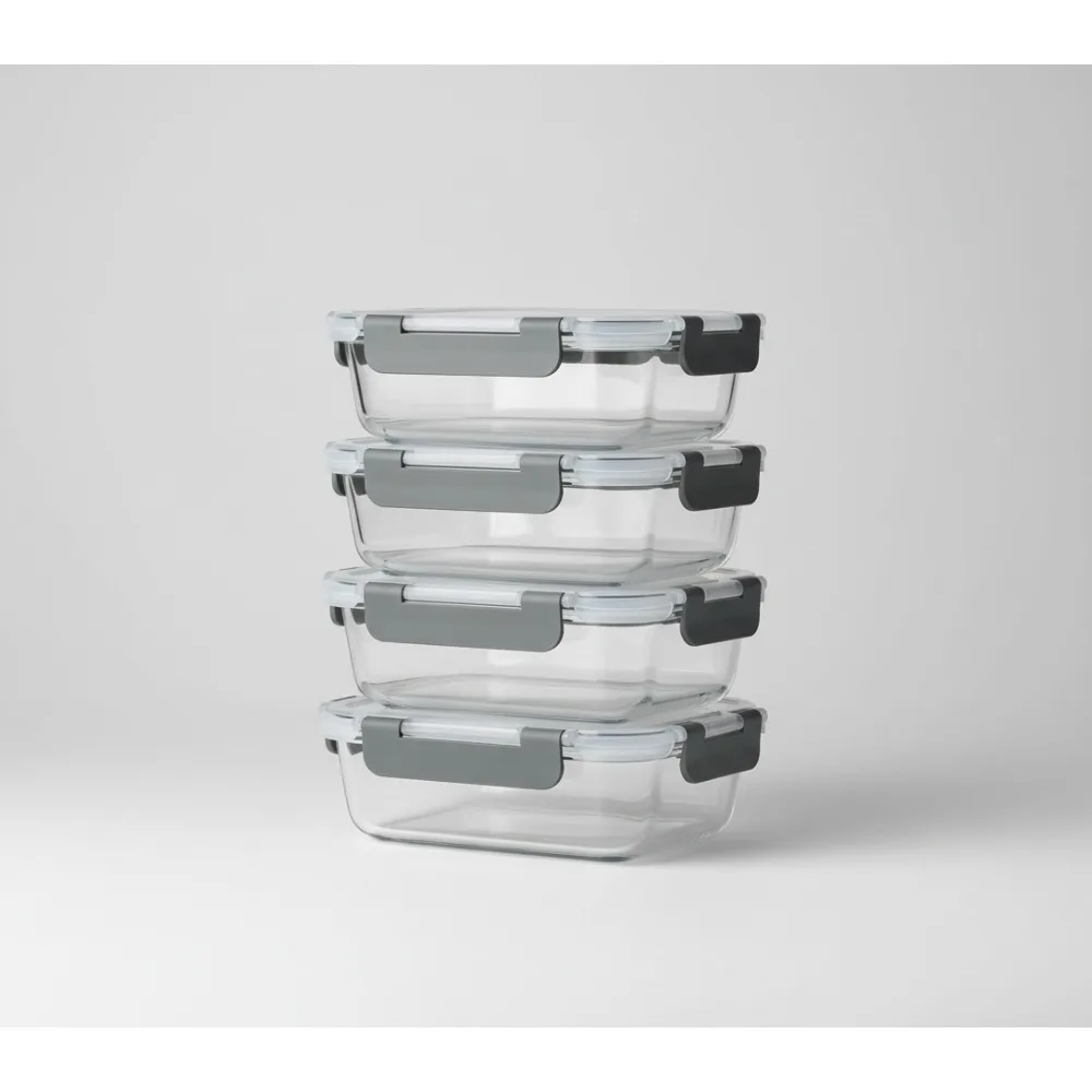 

10-Pack 22oz Glass Meal Prep Containers with Lids, Microwave & Oven Safe, Airtight Food Storage for Lunch