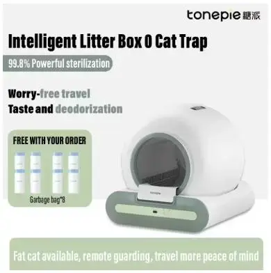 Automatic Cat Litter Box APP Control Detachable Tonepie Ti+ 65L Smart Self-Cleaning Litter Box Cat Toilet Cat Products