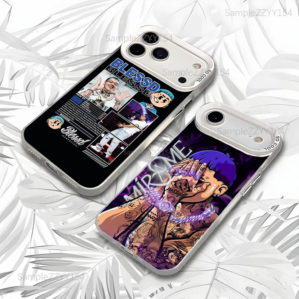 

Blessd Cantante Rapper Phone Case For iPhone 17,16,15,14,13,12,X,8,Pro,Max,Plus,E,SE4,Air,Mini White IMD Matte