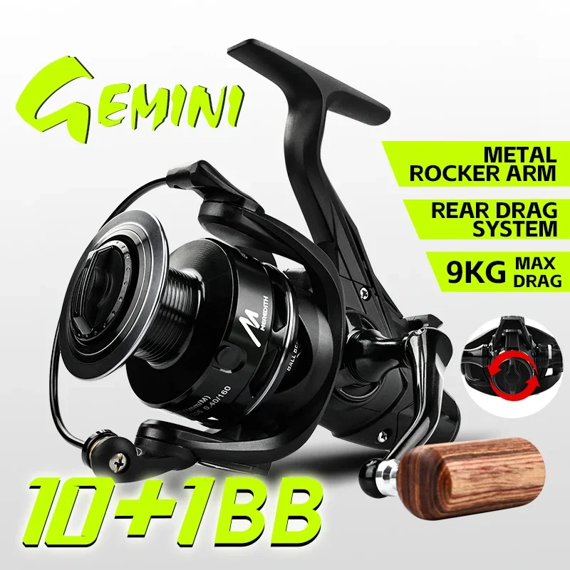 MEREDITH Carp Spinning Reel 10+1BB 9kg Drag Metal Spool