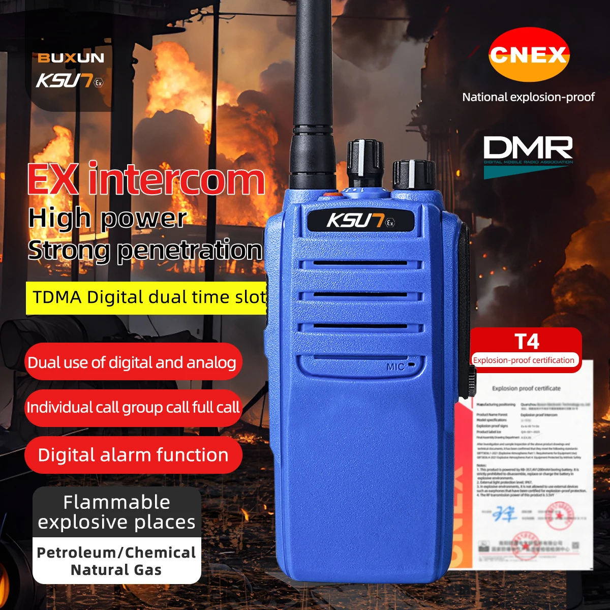 

KSUT Long Range Walkie Talkie DM52 Explosion-Proof Professional Radio Station For Oil Industry Transceiver Communication Radios