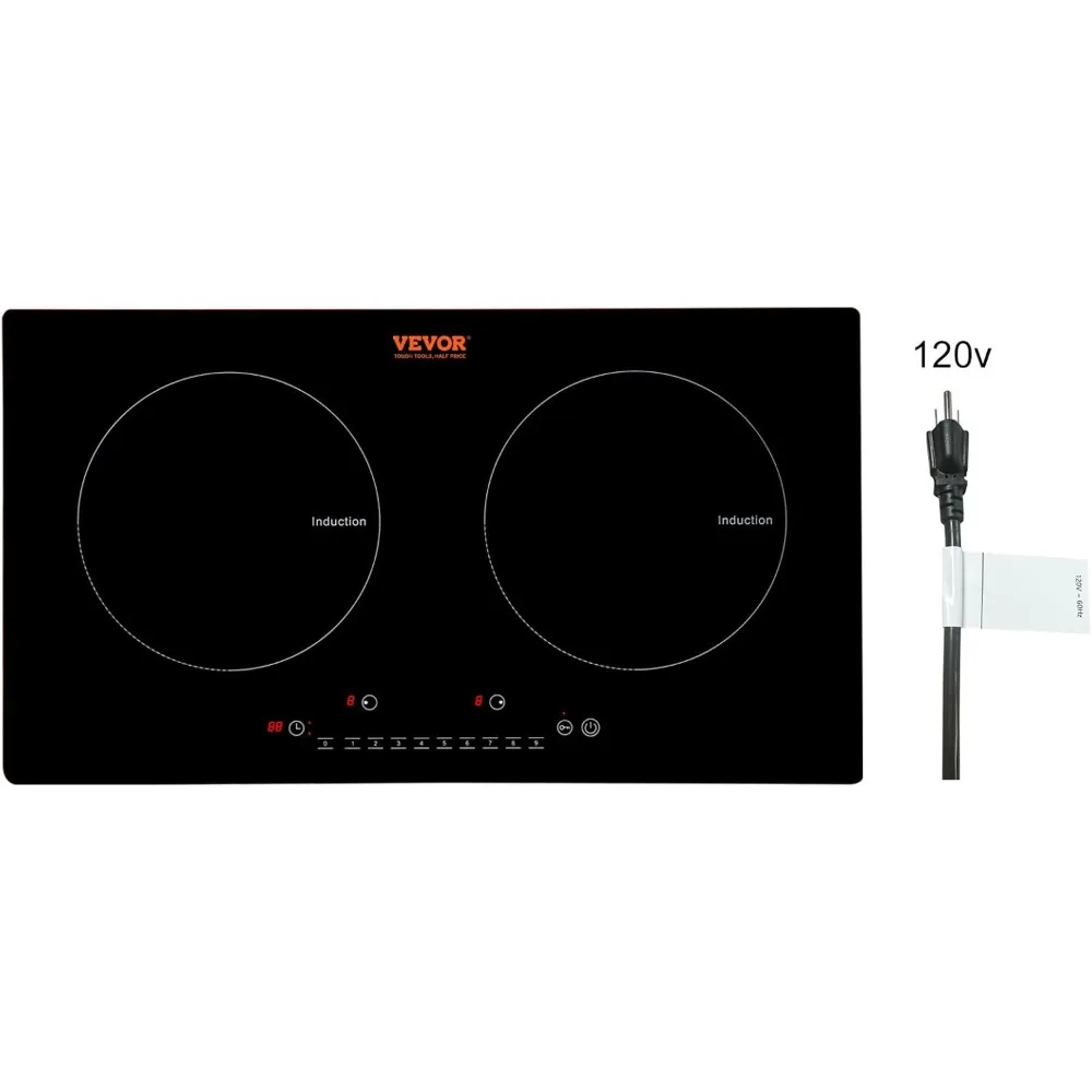 Electric Cooktop,24'' Induction Stove Top,1800W, 9 Heating Level,LED Touch Screen w/Child Lock & Over-Temperature Protection