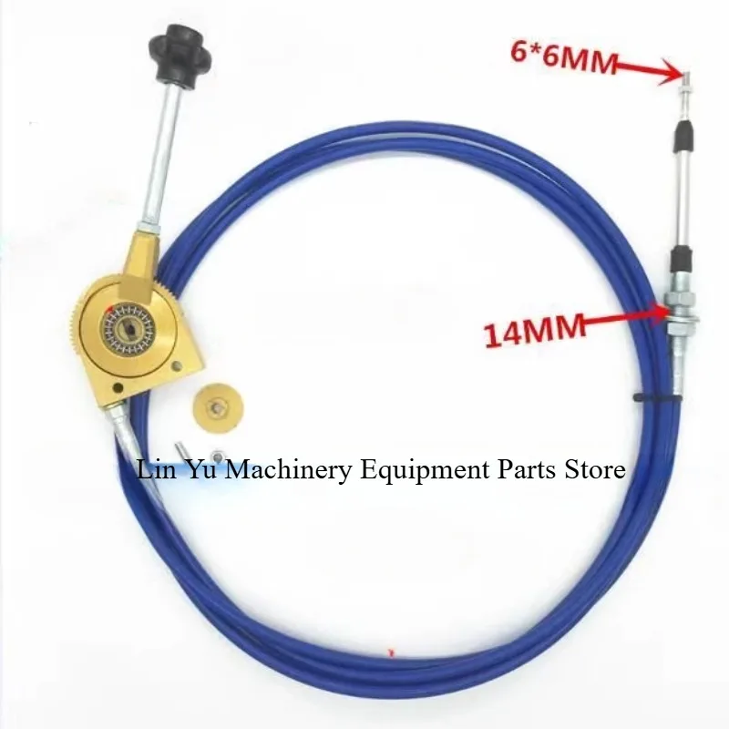 Excavator Modified Manual Throttle Cable Carter Hitachi Daewoo Hyundai Sany Kobelco Installed Manual Throttle Cable