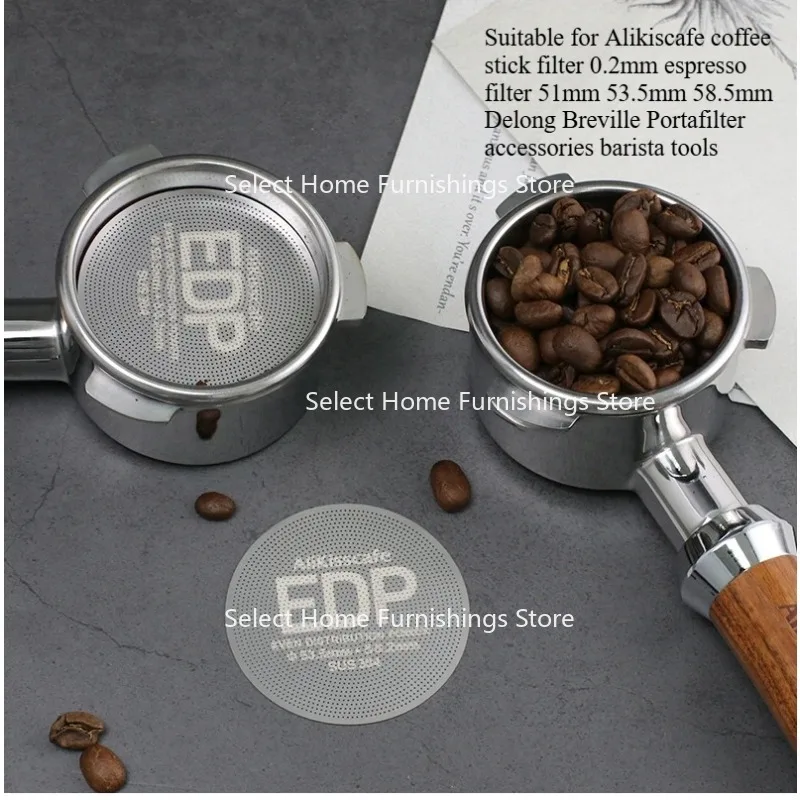 

Suitable for Coffee Stick Filter 0.2mm Espresso Filter 51mm 53.5mm 58.5mm Delong Breville Portafilter Accessories Barista Tools