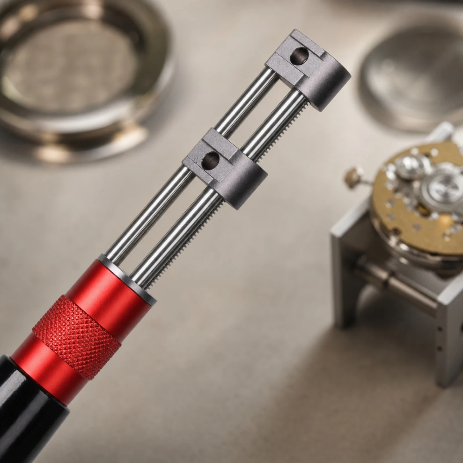 Watch Back Remover Tool with Interchangeable Claws Knurled Watch Case Back Opener Watchmaker Tool Non-Slip Precision