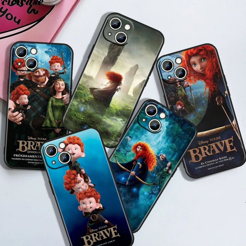 Disney The Brave Merida For Apple iPhone 15 14 13 12 11 XS XR X 8 7 6 6S 5 5S Pro Max Plus Black Cover Phone Case