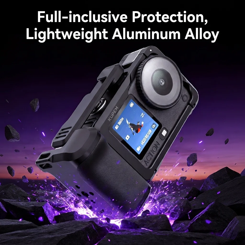 Street Photography Cage Kit Aluminum Alloy Protective Frame for Action 6  Dual-Opening Quick Release Video Rig Accessories