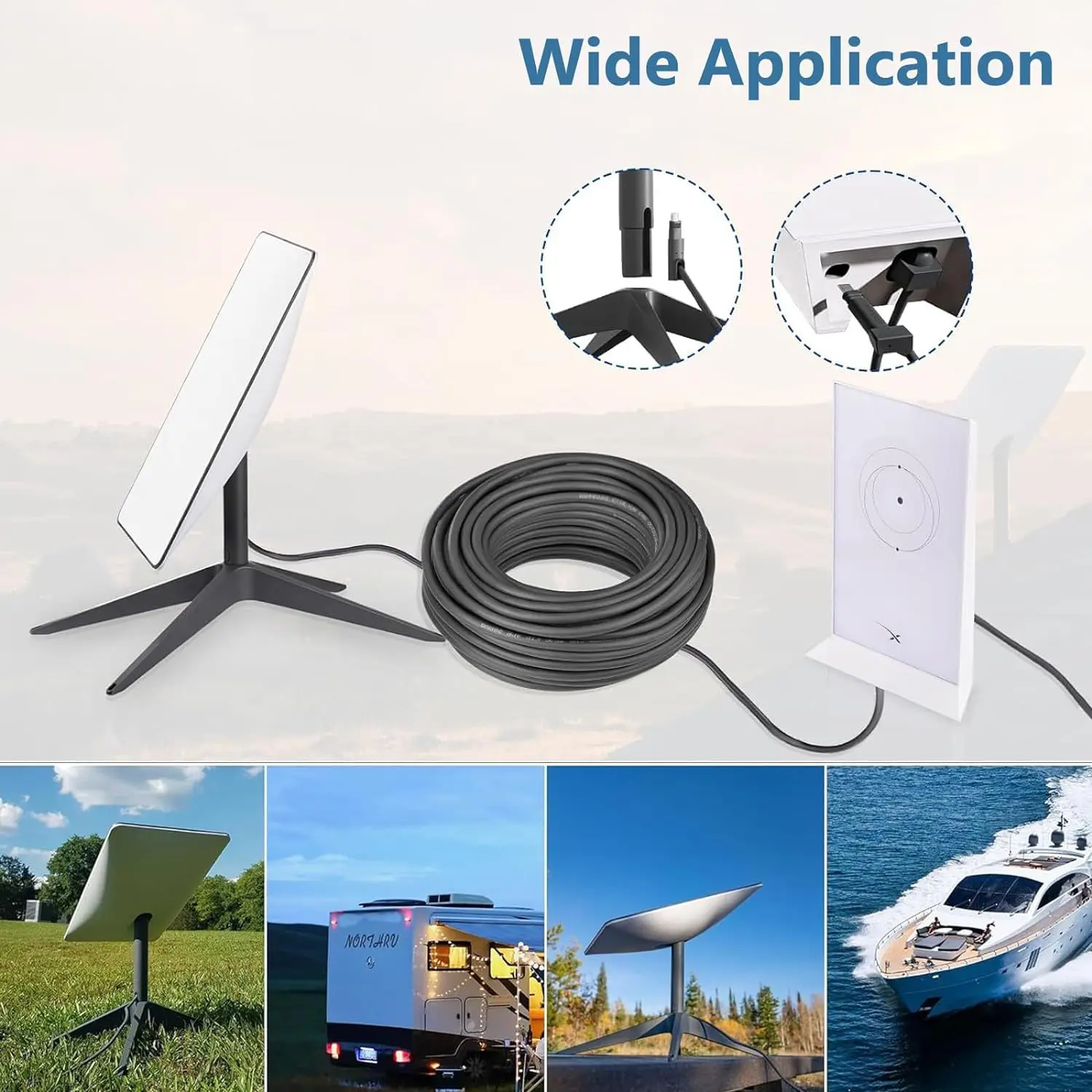 For Starlink V2/Gen2 Router Starlink Cable Extension Web Replacement Plug and Dish for Starlink Satellite Cable Repair Kit Cabo