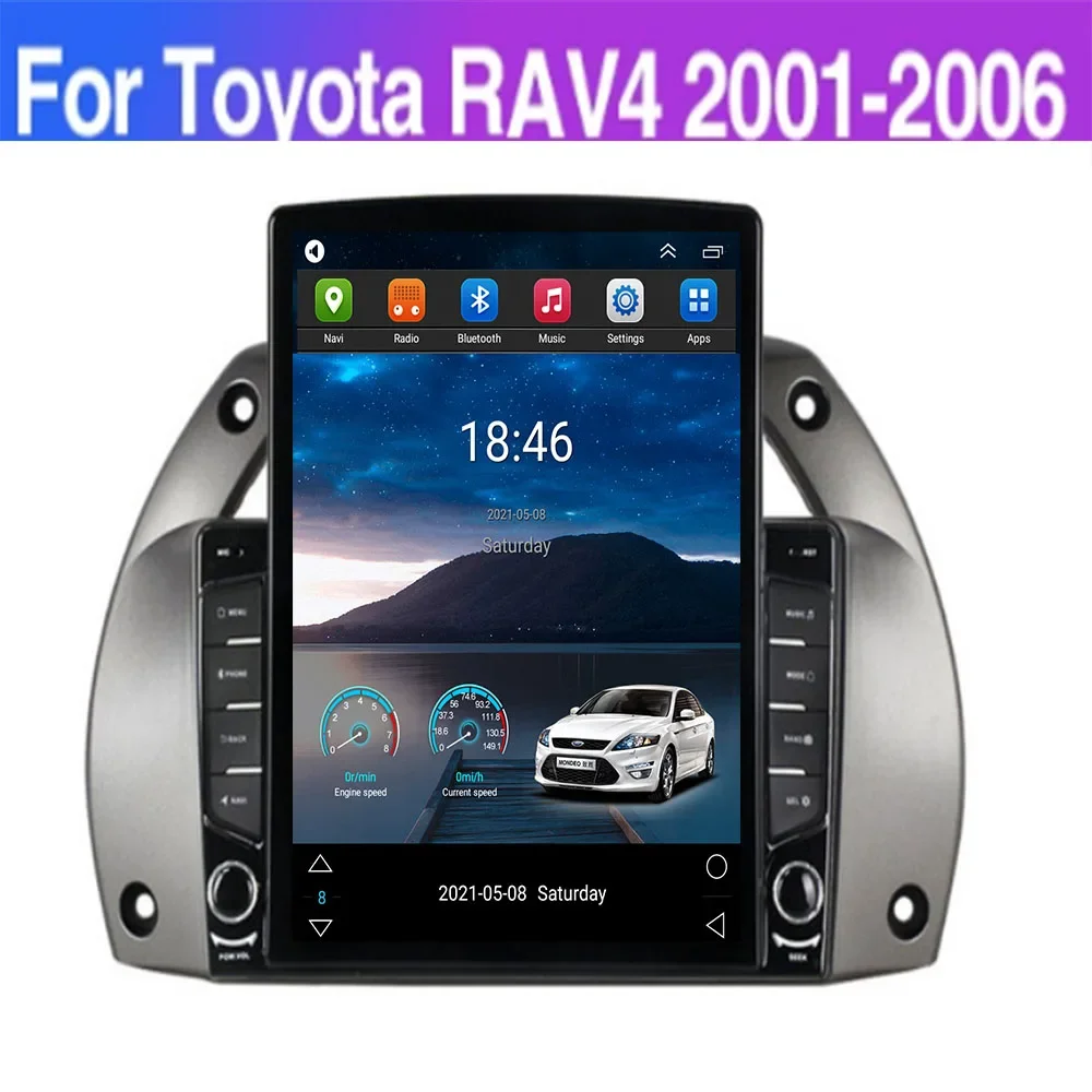 Per Tesla Style 2Din Android13 autoradio per TOYOTA RAV4 2001-2005 2006 lettore Video multimediale GPS Stereo Carplay DSP RDS Camer