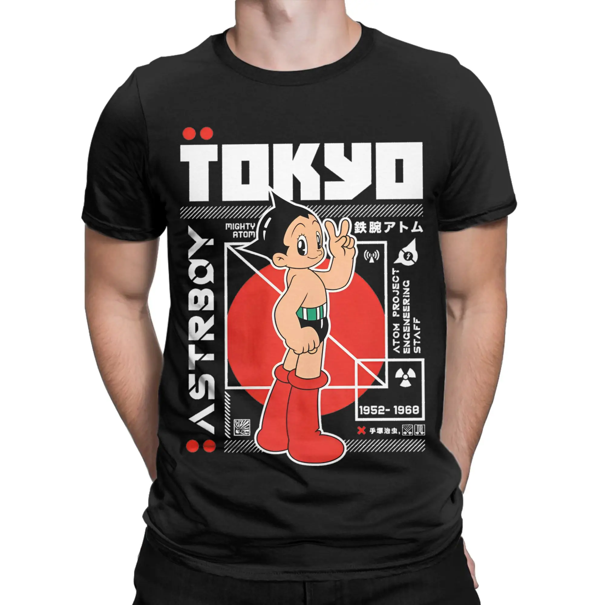 Astro Boy Manga Anime T Shirt Mighty Atom Astroboy Pure Cotton Clothes Novelty Short Sleeve O Neck Tee Shirt Gift Idea T-Shirt