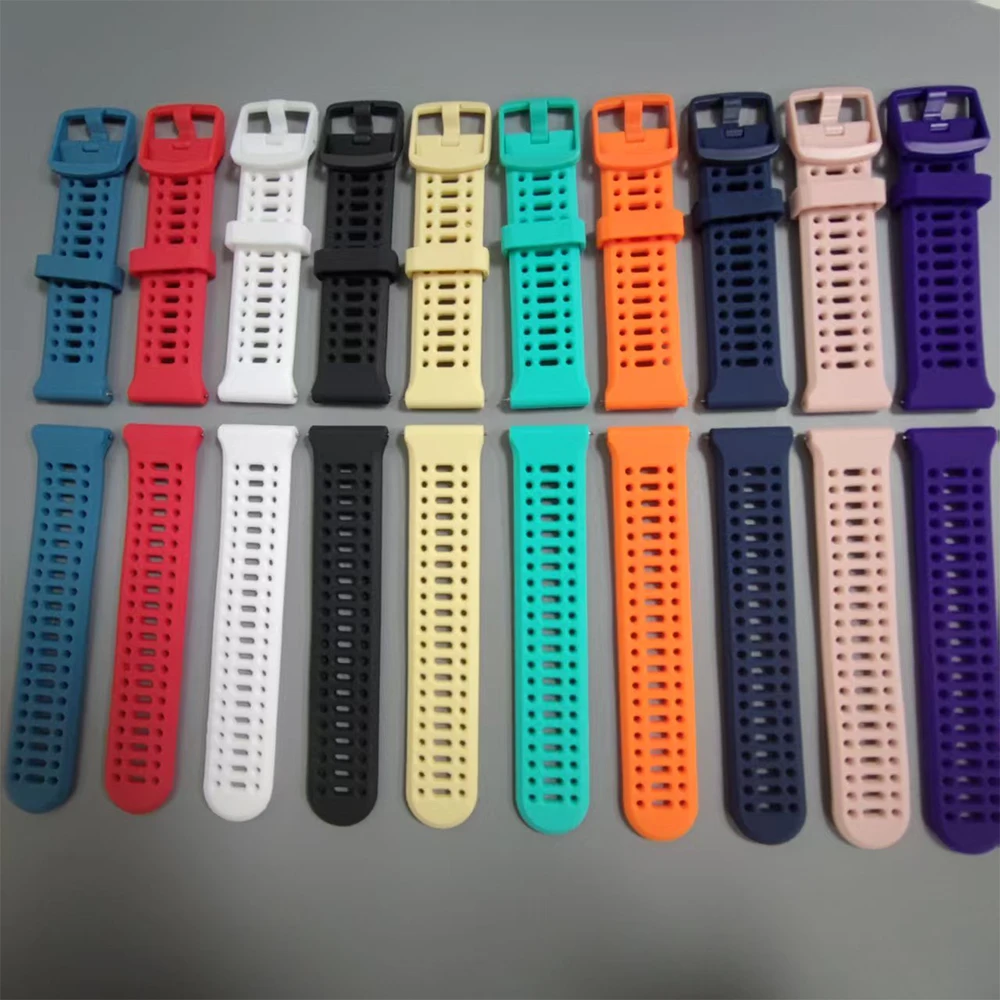 22mm シリコン通気性ストラップ COROS APEX 2 Pro 46mm/PACE Pro 3 交換用ブレスレット SUUNTO RUN/RACE S/2 スポーツウォッチバンド用