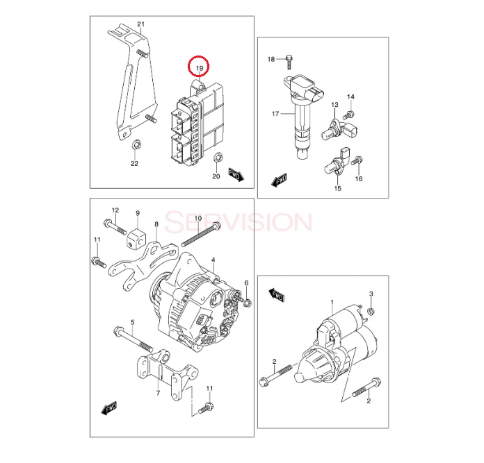 Nicegoods 33920-62L00-000 EFI controller assembly  MT AD OEM for Changan Suzuki New Alto