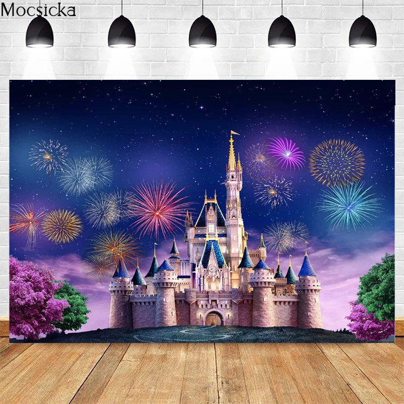 Fantasy Castle Rainbow Photography Background Flower Princess Birthday Party Decoration Baby Shower Backdrops For Photo Studio