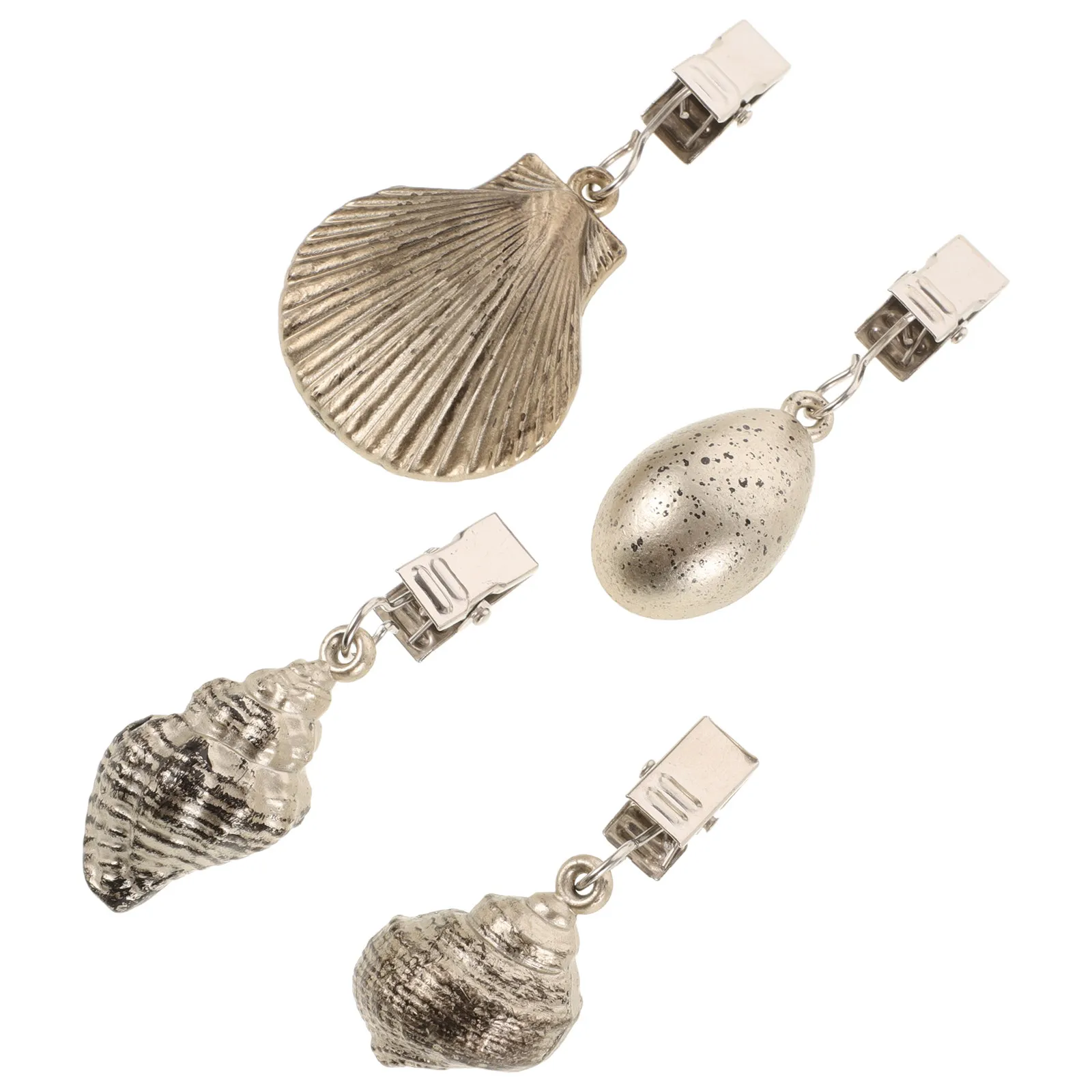 4Pcs Shell Tablecloth Weights Decorative Clips Table Cover Fixation Compact Reusable Pendant Outdoor Party Dining Accessories