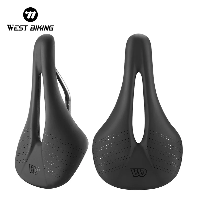 

WEST BIKING Carbon Fiber Saddle 7x9mm Oval Carbon Rails Mountain Road Bicycle Cushion Saddle Ultralight Racing Seat Accessories