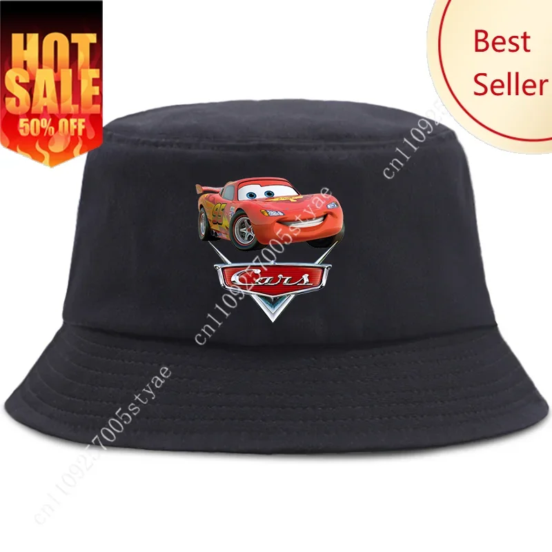 

Cars Lightning Hat Disney Cartoon Men Women Bucket Cap Fishing Hats Decorations Party Holiday Gift Caps