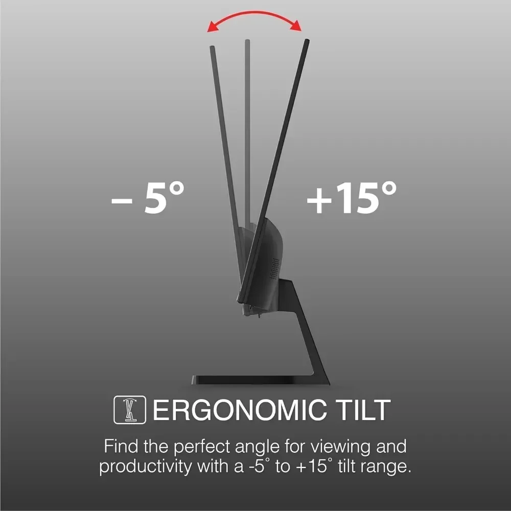 شاشة 21 بوصة FHD 1920 × 1080 شاشة كمبيوتر، 75 هرتز، 5 ملي ثانية، شاشة فائقة النطاق، حامل VESA، تعديل الميل،