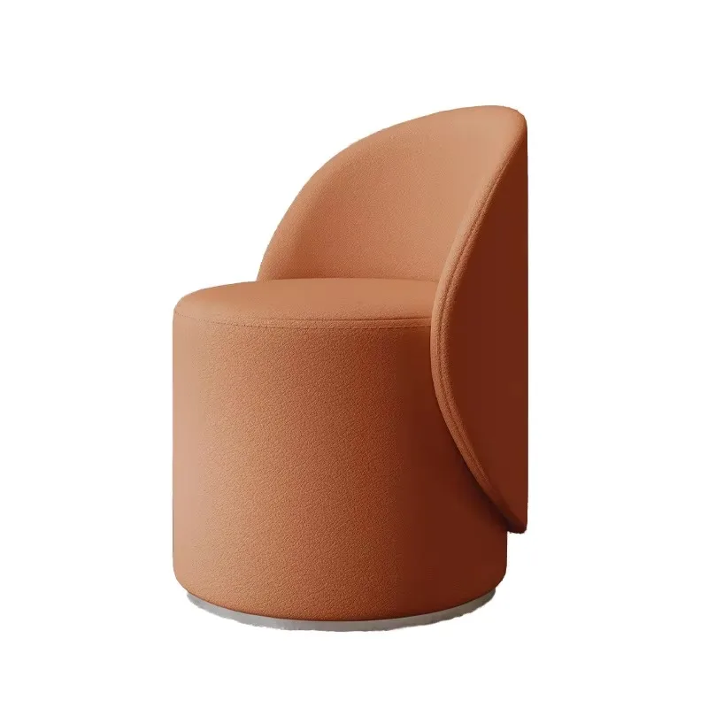 Rotating Dressing Stool with Backrest Simple Girls' Nail Salon Makeup Chair Bedroom Ottomans Home Makeup Stool