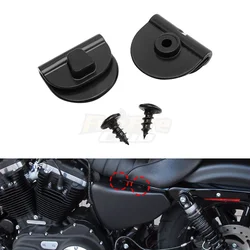 Clips de cubierta de batería lateral negra para motocicleta, abrazadera de montaje derecha e izquierda para Harley Sportster XL883 XL1200 2004-2018 X48 72 2010-2022