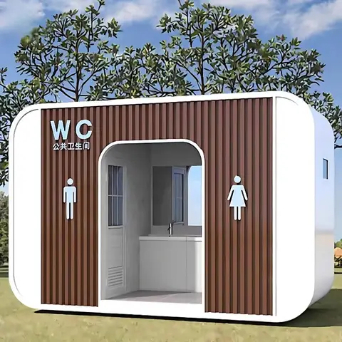 Contemporary Style Mobile Toilet Steel Container Prefab Houses for Villa Apartments and Shop Use