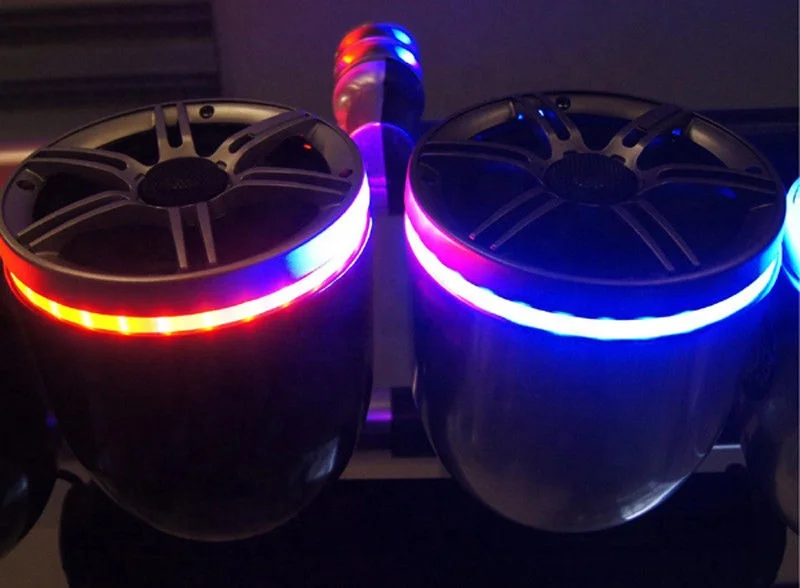 Pair of Reborn Single Wakeboard Tower Speaker With LED Light Ring - RED
