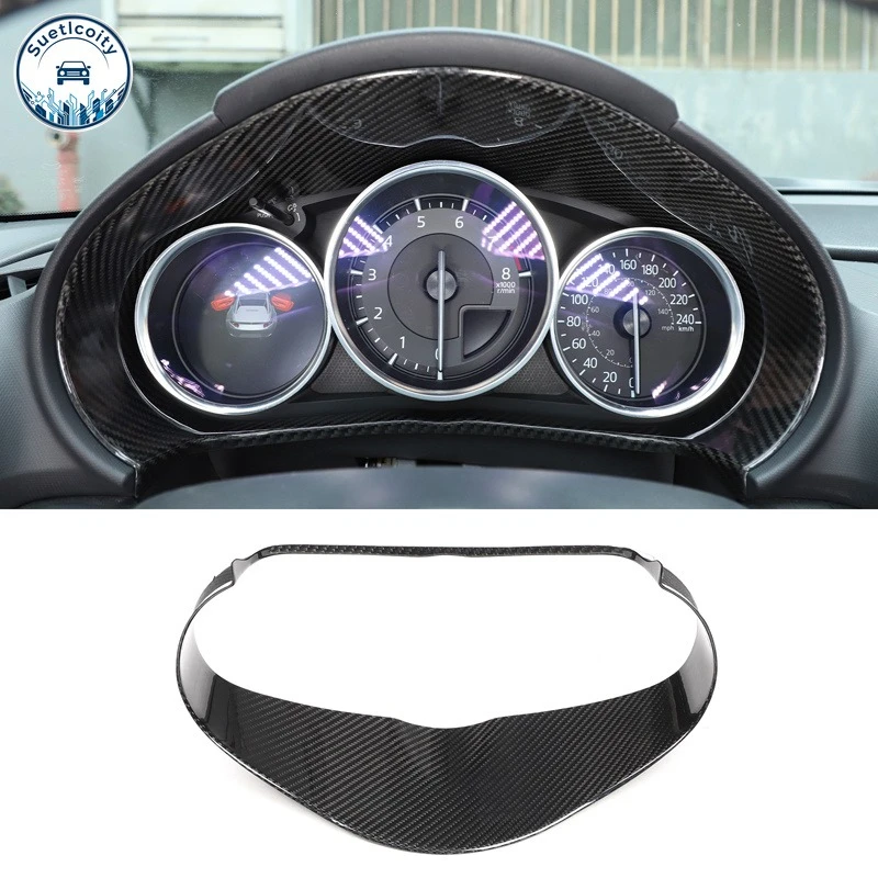 Interior Car Accessories For Mazda MX-5 Miata ND 2016-2026 Real Carbon Car Instrument Cluster Frame Cover Trim