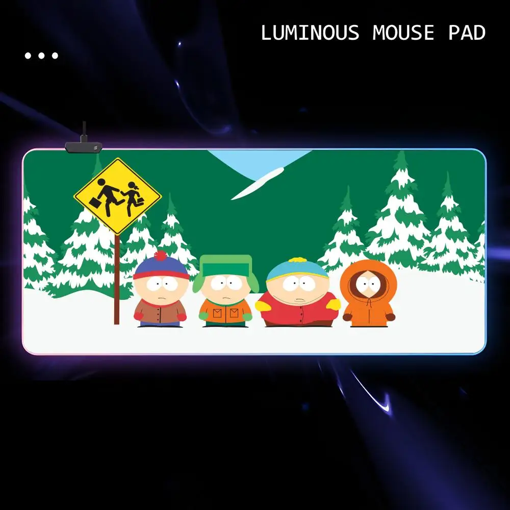 Anime Comedy Funny S-South Park MINISO Mouse Pad Mousepad Rgb 100x50cm  Mouse Pad Gaming Backlight Pc Accessories Gamer Keyboard Backlit Mat Desk Protector Mats Xxl Large Anime