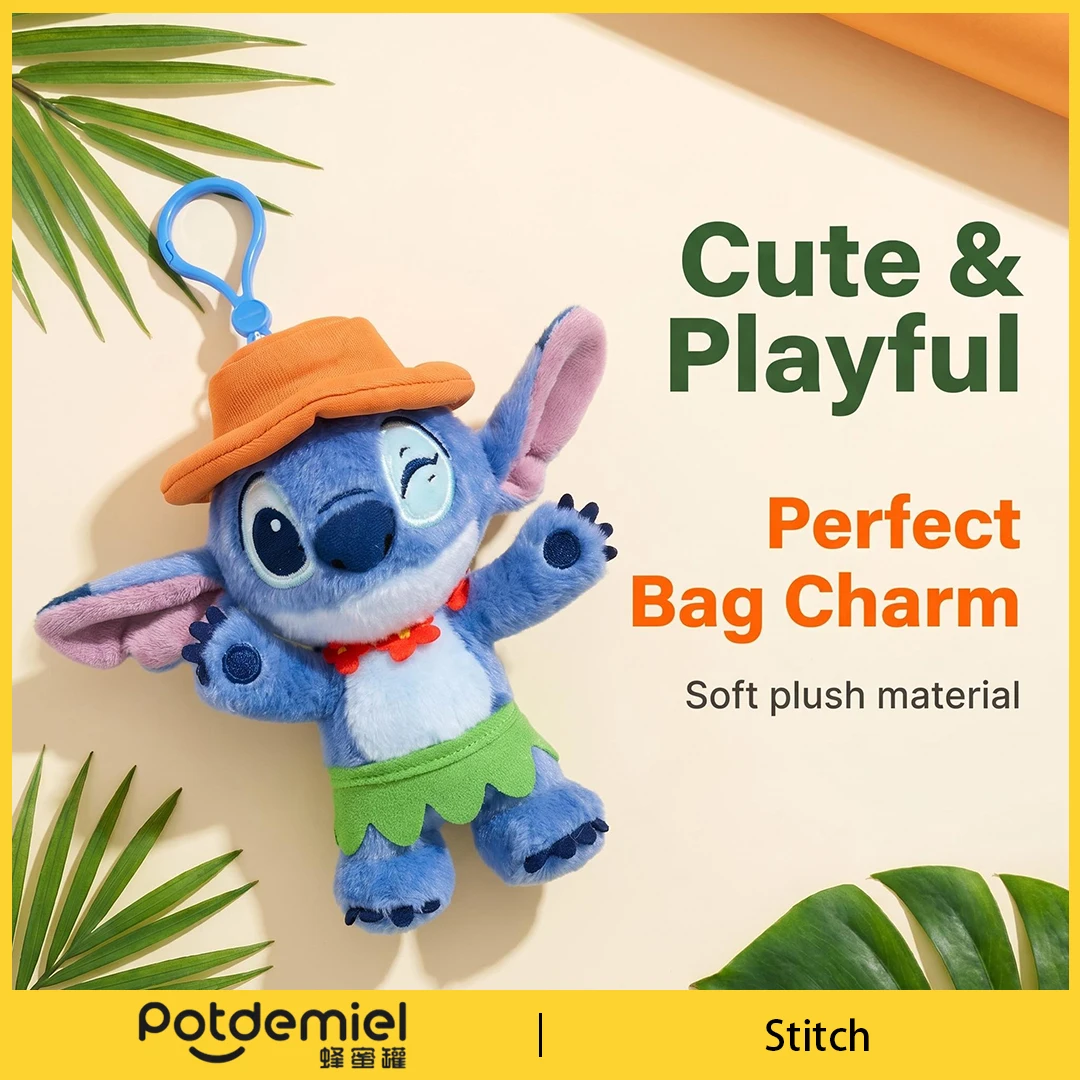

Potdemiel Disney Lilo & Stitch Stitch Plush Bag Charm Popular Chic Cartoon Ornament Gift For Teen Girls Daily Bag Wallet Decor