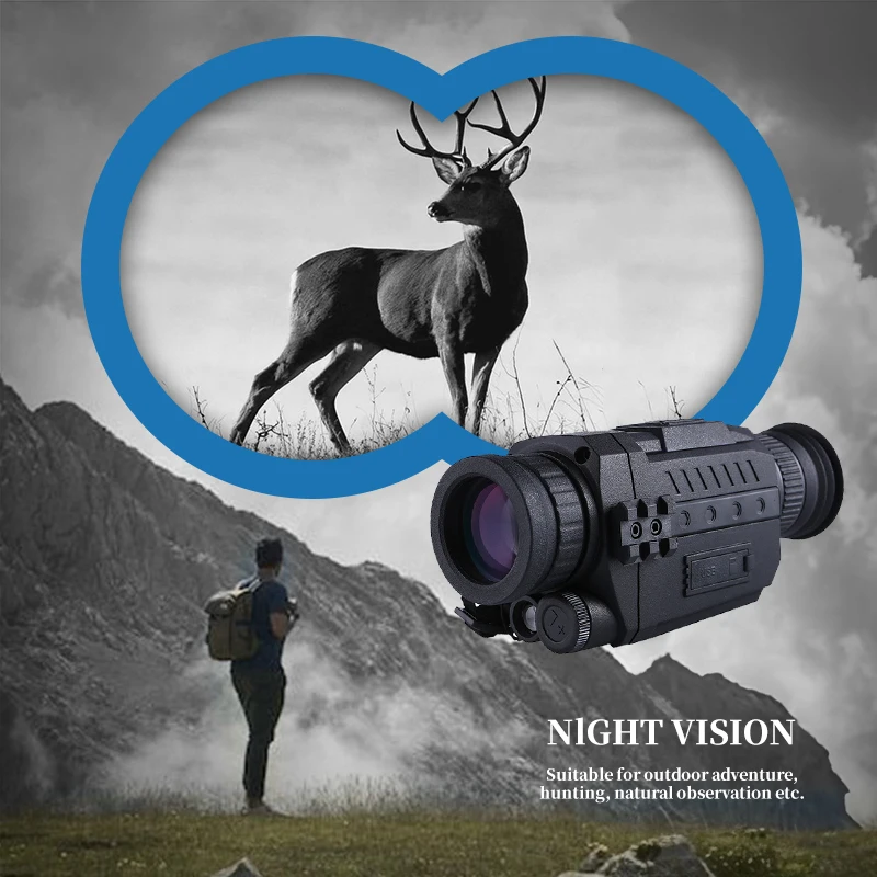 Night Vision Device Distance Infrared HD NV0535 Monocular Full Dark Viewing Use Photo Video 300M For Hunting Observing Animals