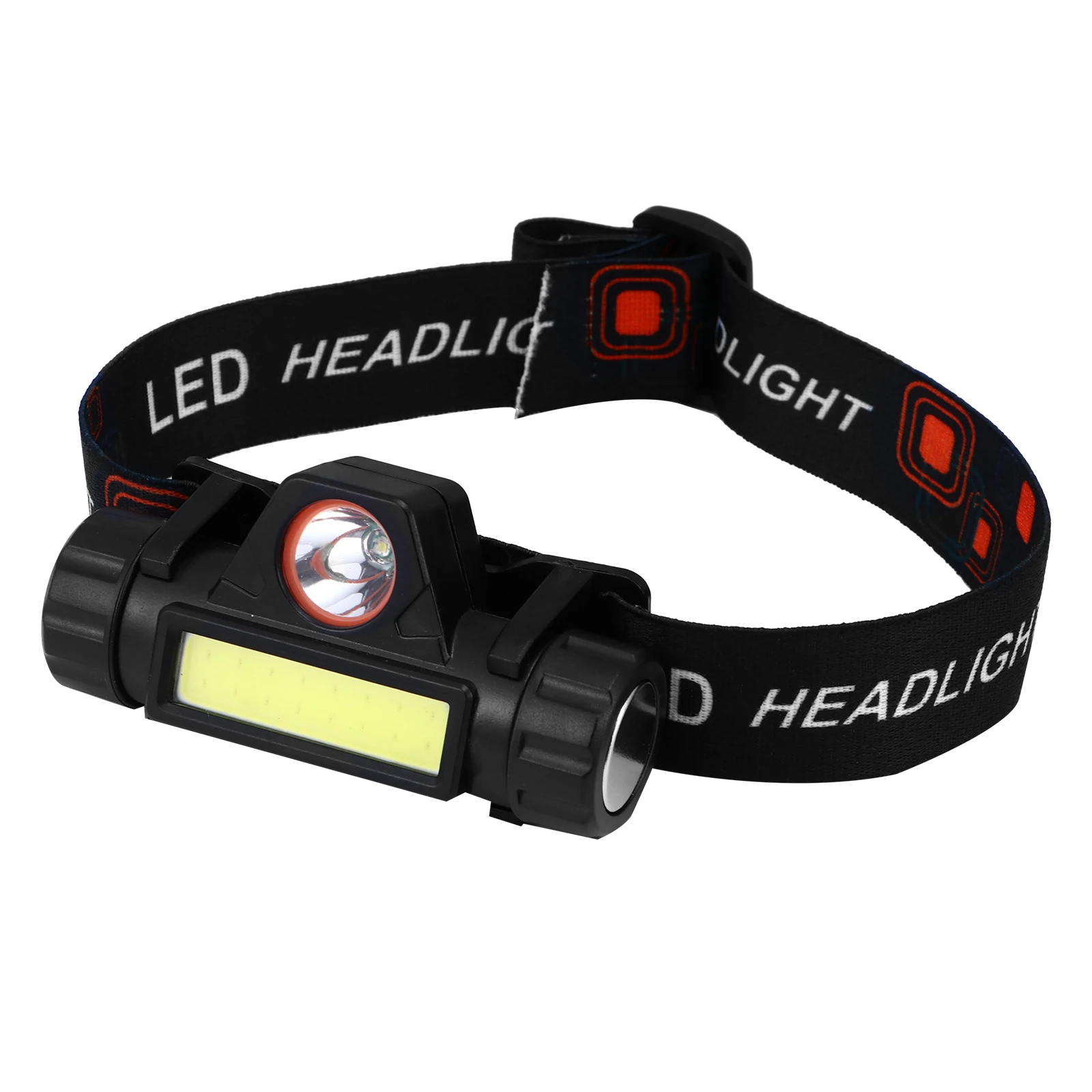 

1pc LED Headlamp Rechargeable Waterproof Aluminum for Camping Hiking Night Fishing Caving Outdoor Activities