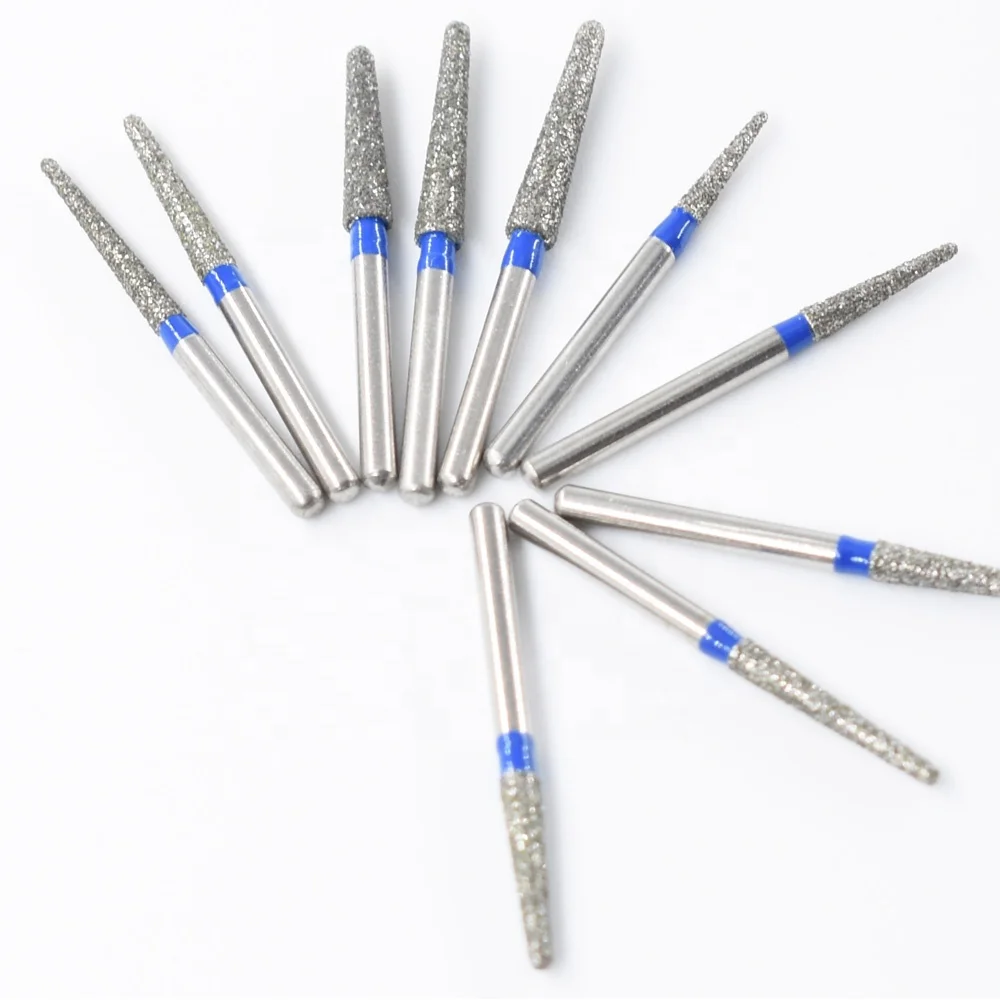 10szt BR TC TF TR Series Dental Diamond Burs Szybkie wiertła do rękojeści FG Dia 1.6MM Polerowanie dentystyczne Cięcie Materiały stomatologiczne