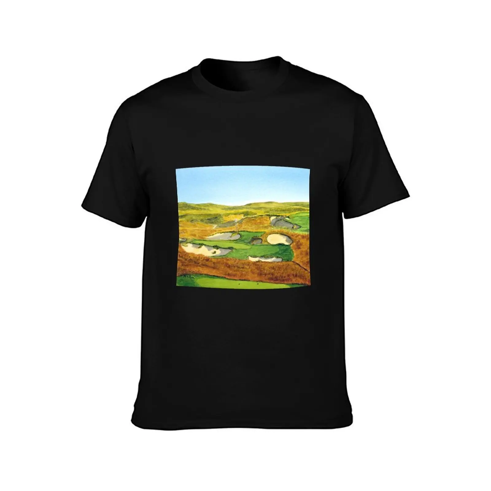 Sand Hills Golf Course Nebraska T-Shirt, Summer Casual Cotton Tee, Oversized Streetwear Tops, Vintage Graphic Print, 100% Cotton