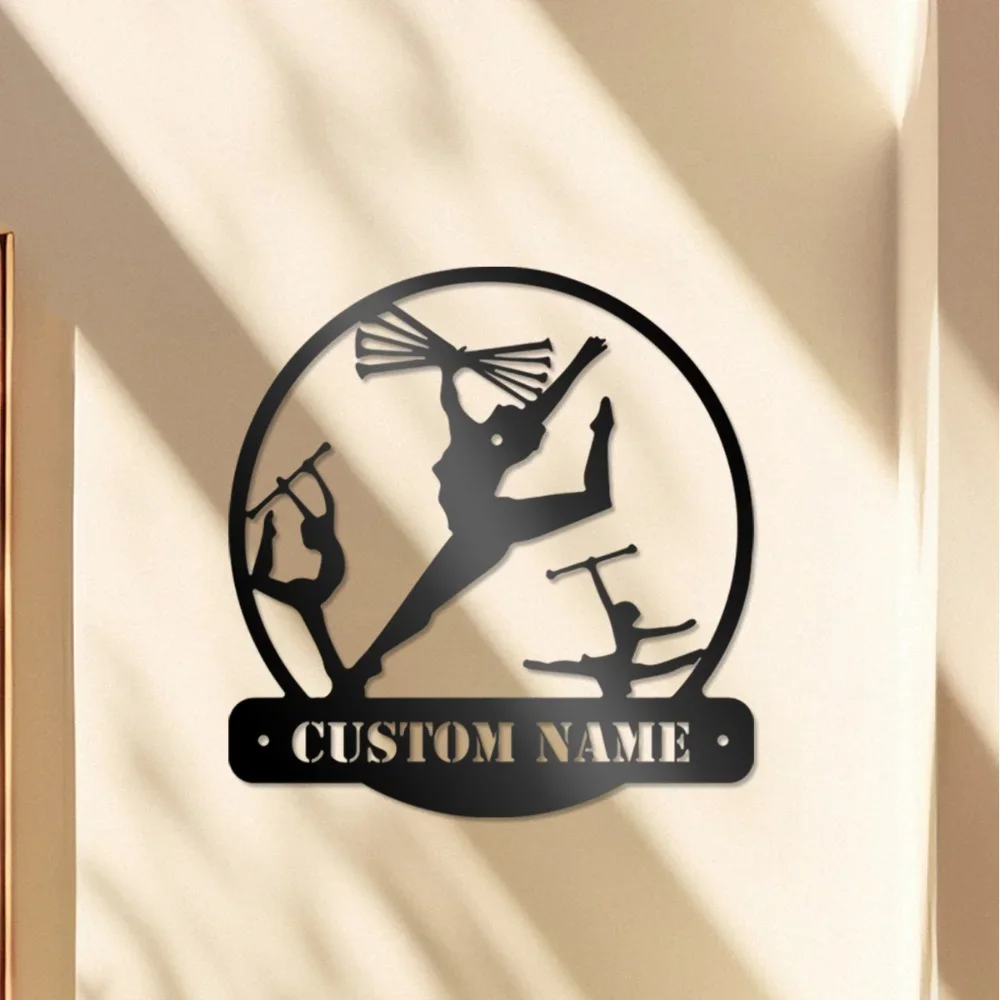 

Simple Ironwork Unique Tailor - Made Black Metal Gymnastics Wall Plaque Customized With Name Address For Dance Sports Fans Reusa