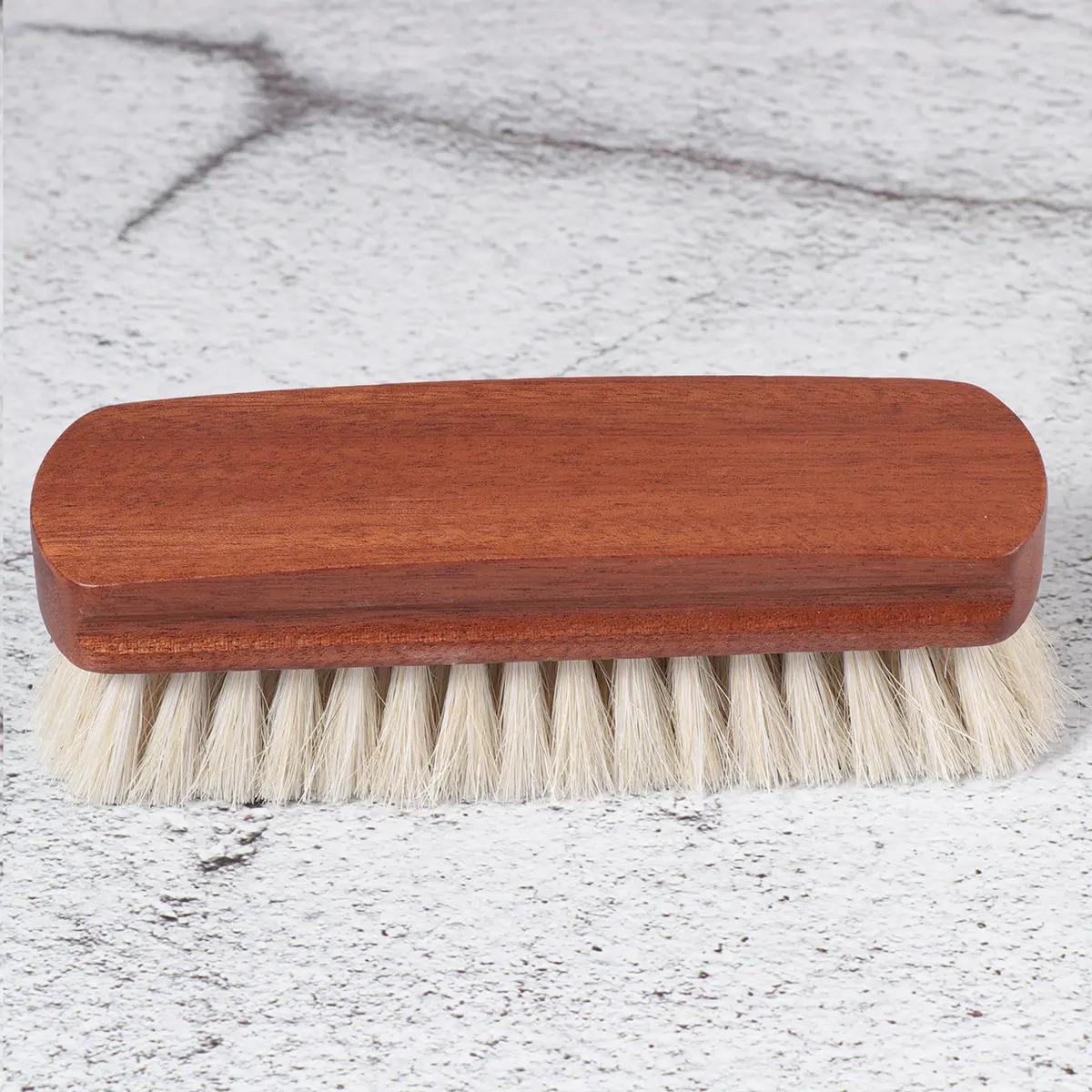 Heavy Duty Multifunctional Shoe Brush Horse Hair Bristles Natural Wood Handle Ergonomic Design for Polishing Cleaning Dedusting