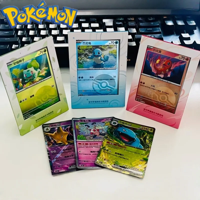 

Распродажа, подлинный Ptcg: Карлет и фиолетовый сбор 151, набор для демонстрации первого партнера, украшение, дополнительная упаковка, карты-сюрпризы