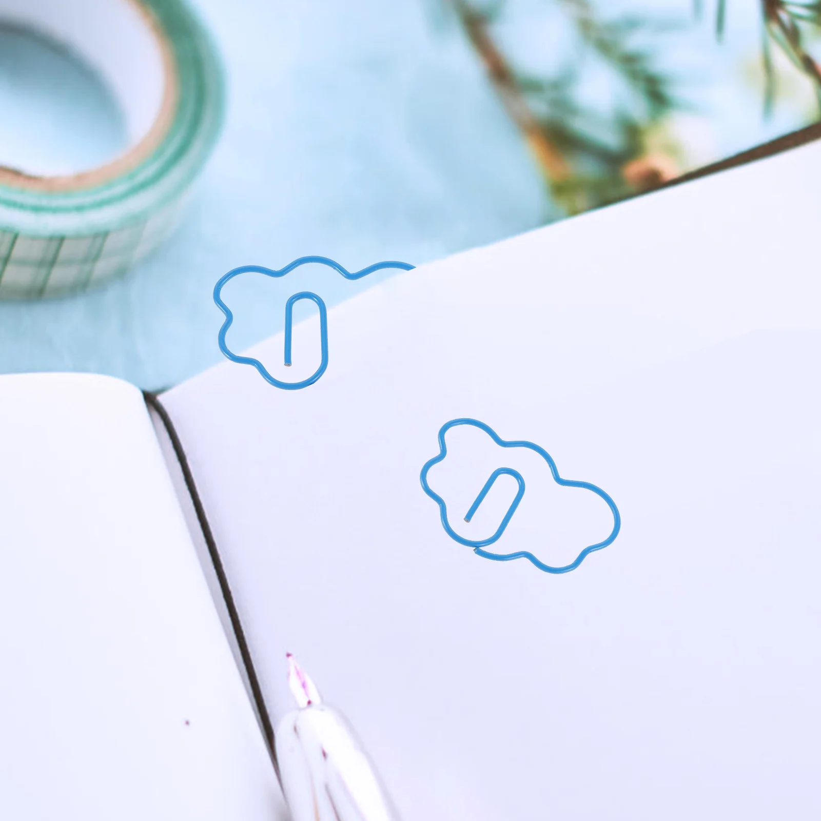 48Pcs Cloud-Shaped Paper Clips Creative Bookmarks Decorative Metal Page Holder for Journals Scrapbooks Planners