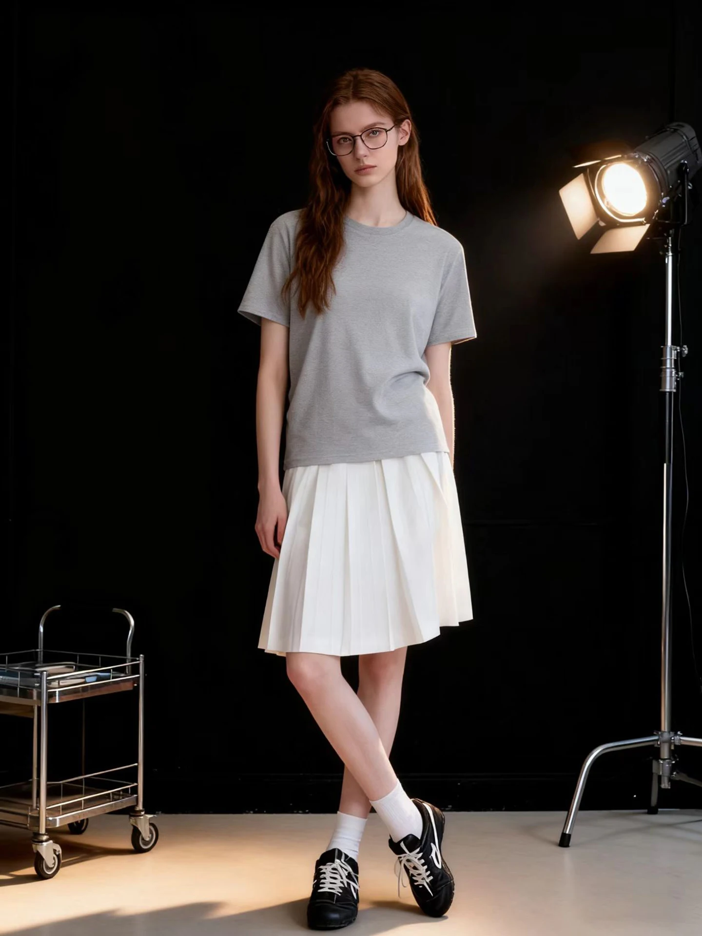

Slimming High Waist A-Line Pleated Skirt Classic Color Spring 2026 New Style Women's Fashion Breathable Polyester Fiber