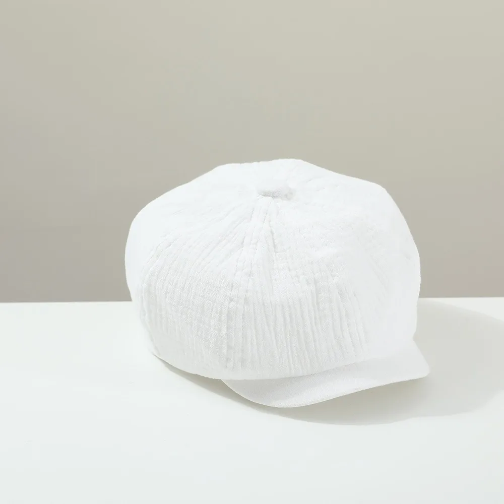 

Retro Solid Color Children Forward Hat Visor Harajuku Newsboy Cap Korean 2-6year Baby Beret Boy Girl